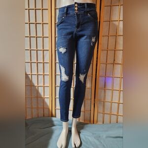 Women's Wallflower Distressed Blue Jeans